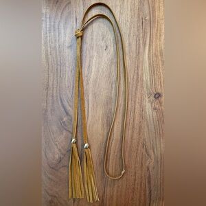 Vintage Spell & The Gypsy Collective Suede Tassel Neck Tie / Necklace